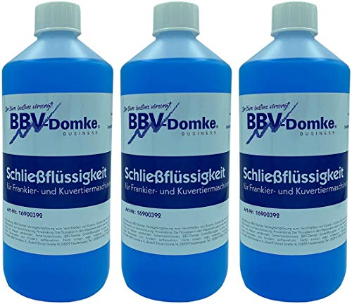 BBV-Domke Schließflüssigkeit/Sealing Fluid/Kuvertierflüssigkeit/Verschließflüssigkeit für Ihre Kuvertiermaschine (3 Liter) von BBV-Domke