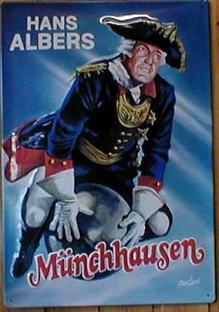 BBV Blechschild Hans Albers Münchhausen Filmplakat Retro Schild Film Plakat von BBV