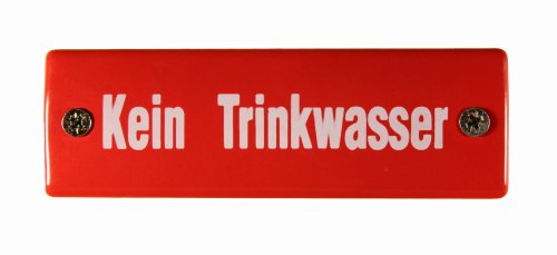 BBV Emaille Schild Kein Trinkwasser 12,5x4 cm wetterfest und lichtecht Emailleschild Wasser Trinken von BBV