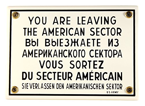 Emaille Schild American Sector Berlin 17x12 cm DDR Ostalgie wetterfest und lichtecht Emailleschild von BBV