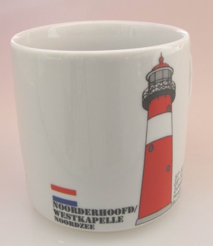 Leuchtturm Becher Noorderhoofd Niederlande Holland Westkapelle Leuchtturmbecher maritim Kaffeebecher Teetasse Nordsee von BBV