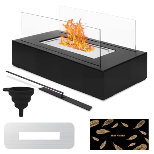 BBWELL Tischkamin Bioethanol,Mini Portable Kamin,Tischfeuer für Indoor & Outdoor,mit Löschhilfe Bio Ethanol Kamin und Sicherheitsglas,für Terrasse Balkon Esstisch Garten Deko BBWELL Tischkamin Bioethanol,Mini Portable Kamin,Tischfeuer für Indoor & Outdoor,mit Löschhilfe Bio Ethanol Kamin und Sicherheitsglas,für Terrasse Balkon Esstisch Garten Deko von BBWELL