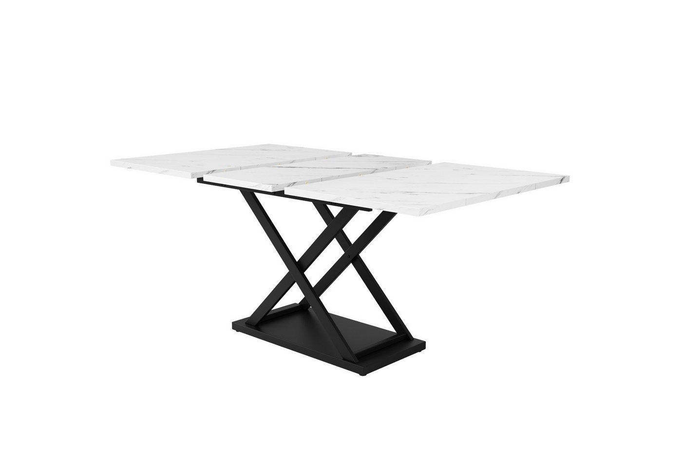 BBWL Esstisch Ausziehbarer Esstisch 120–160×80 cm mit schwarzem Kreuzgestell (platzsparender Teleskoptisch für 6–8 Personen. Modernes Design trifft auf robuste Metallkonstruktion. Vielseitig einsetzbar als Ess-, Arbeits- oder Studiertisch für Küche, Wohnzimmer oder Studio. Pflegeleicht, stabil und einfach montierbar, funktional und stilvoll zugleich) BBWL Esstisch Ausziehbarer Esstisch 120–160×80 cm mit schwarzem Kreuzgestell (platzsparender Teleskoptisch für 6–8 Personen. Modernes Design trifft auf robuste Metallkonstruktion. Vielseitig einsetzbar als Ess-, Arbeits- oder Studiertisch für Küche, Wohnzimmer oder Studio. Pflegeleicht, stabil und einfach montierbar, funktional und stilvoll zugleich) von BBWL