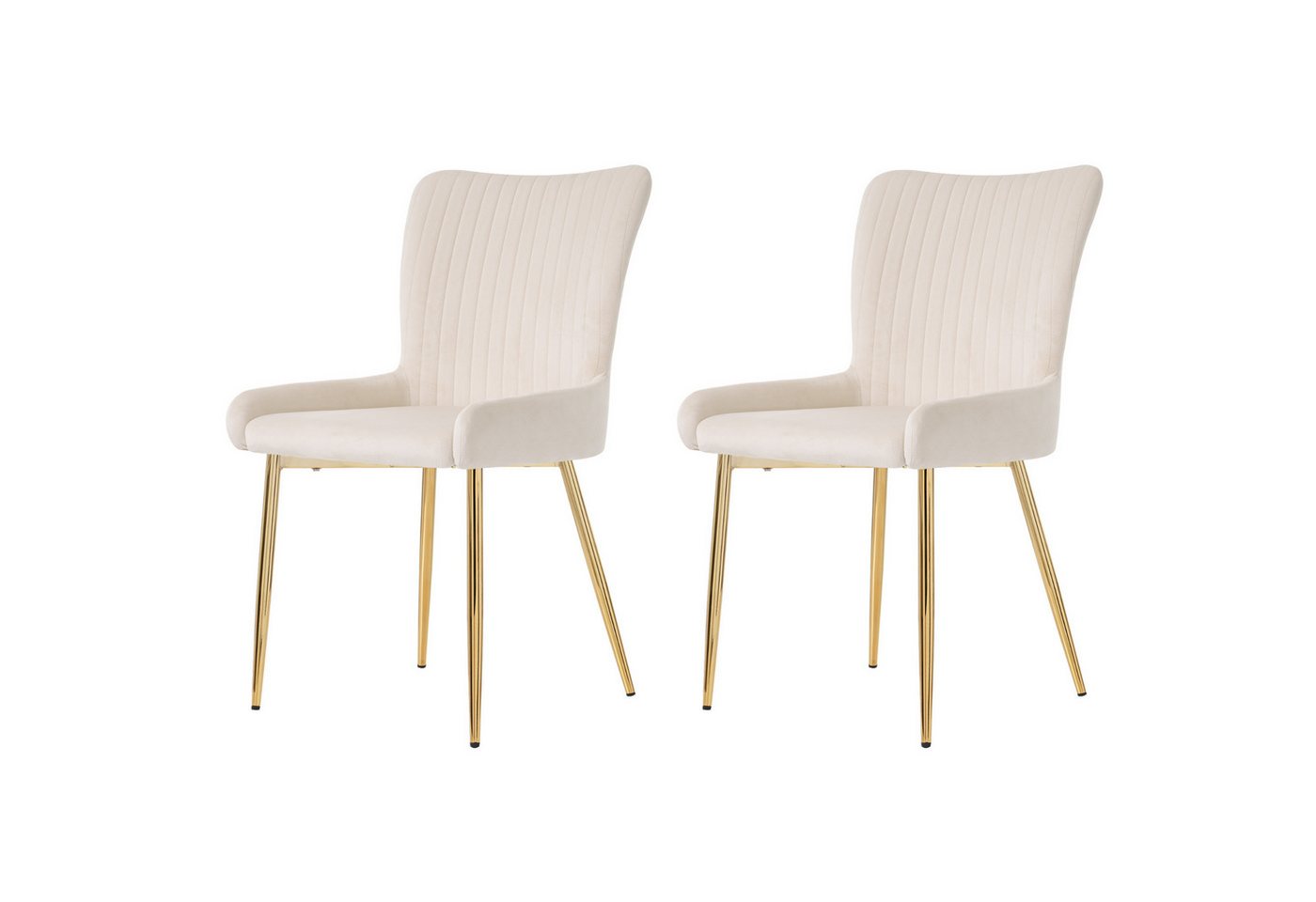 BBWL Esszimmerstuhl Samt-Esszimmerstühle 2er-Set mit goldenen Metallbeinen (luxuriös & komfortabel, mit Lendenstütze, Lounge-Stil für Wohnzimmer, Schlafzimmer oder Essbereich, 150 kg Tragkraft) BBWL Esszimmerstuhl Samt-Esszimmerstühle 2er-Set mit goldenen Metallbeinen (luxuriös & komfortabel, mit Lendenstütze, Lounge-Stil für Wohnzimmer, Schlafzimmer oder Essbereich, 150 kg Tragkraft) von BBWL