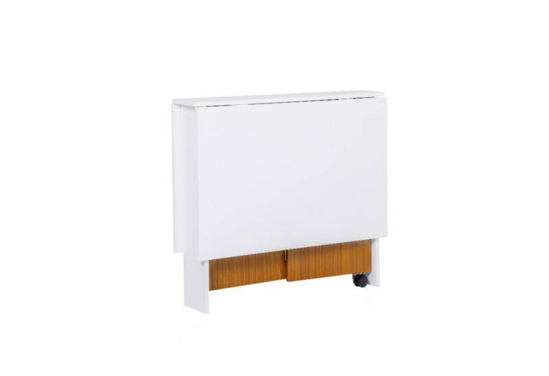 BBWL Klapptisch Klapptisch mit 2 Rollen und klappbarer Tischplatte,120 x 80 x 73CM (platzsparend & vielseitig einsetzbar, moderner Küchentisch als Ess-, Arbeits- oder Balkontisch, leicht verschiebbar & flexibel) von BBWL