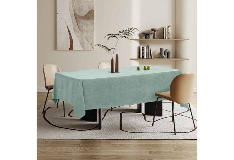 BBWL Tischdecke Moderner Polyester-Tischdecke mit samtiger Oberfläche, wasserabweisend (knitterfrei, pflegeleicht, in 4 Farben und verschiedenen Größen), eleganter Schutz für Esstisch & Wohnzimmer von BBWL