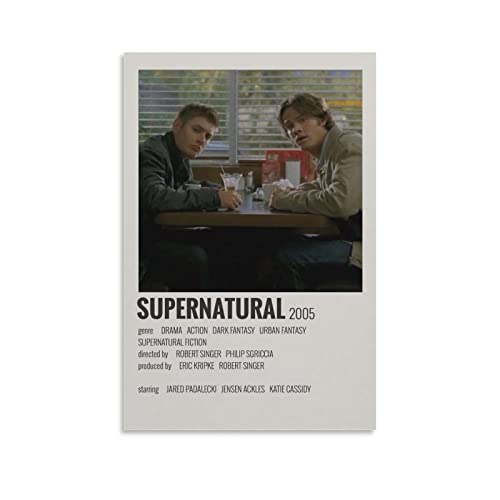 BBZL Supernatural TV-Serie Poster Leinwand Kunst Dekoratives Gemälde Bild Druck Modern Familie Junge Mädchen Schlafzimmer Wohnzimmer Dekoration Wanddekoration Poster 08x12inch (20x30cm) von BBZL