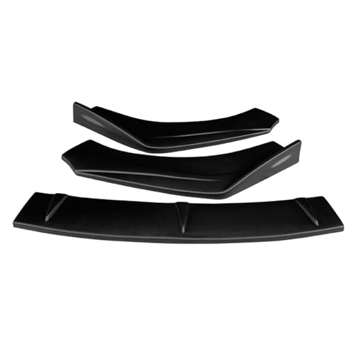3 Stück Auto Frontstoßstange ABS Splitter Lippe Diffusor Bodykit Kompatibel mit Mustang Spoiler Guard Kinnplatte Kohlefaser Glänzend Schwarz (Matt Schwarz) von BBioss