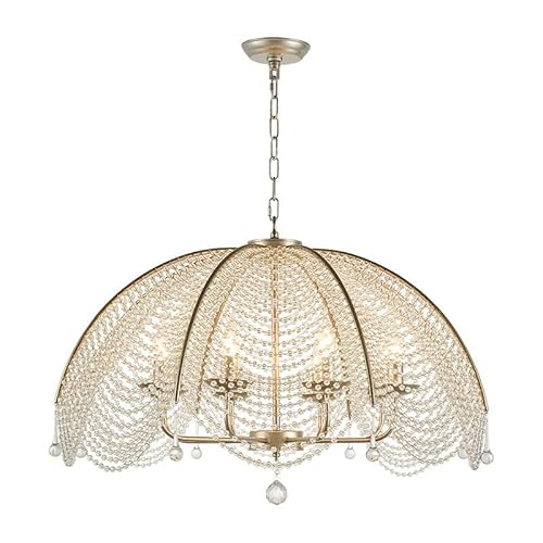 Amerikanischer Luxus Kristall Kronleuchter für Wohnzimmer, Schlafzimmer und Esszimmer, Französisch Kupfer Silber Bronze Kreative Einfache Kristall Retro Kunstschirm Amerikanischer Luxus Kristall Kronleuchter für Wohnzimmer, Schlafzimmer und Esszimmer, Französisch Kupfer Silber Bronze Kreative Einfache Kristall Retro Kunstschirm von BBioss