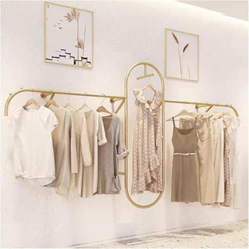 BBioss Goldene Wandgarderobe für Kleidung, 450 cm lang von BBioss