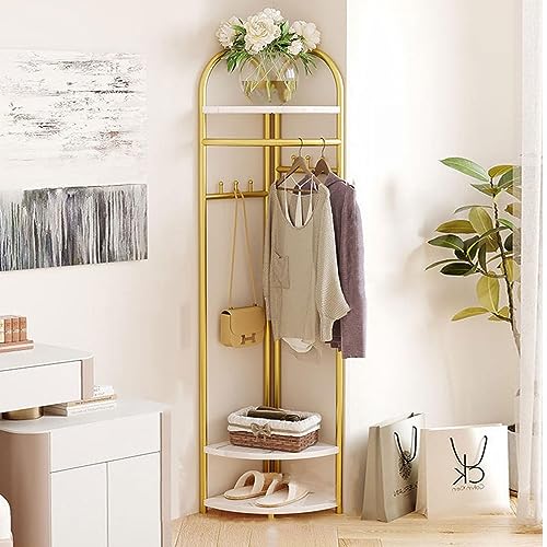 BBioss Industrieller Eckgarderobe mit Schuhregal und 6 Haken, multifunktionaler Organizer für Eingang, Flur oder Schlafzimmer. von BBioss