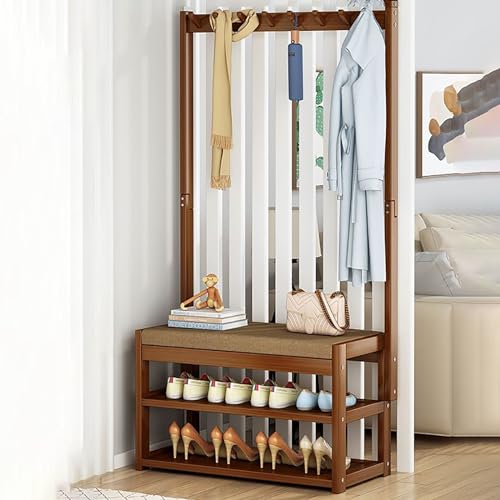 BBioss Industrieller Kleiderständer für Flur, 3-in-1, freistehend, Schuhbank mit 9 Haken, Organizer für Wohnzimmer, Schlafzimmer und Zuhause. BBioss Industrieller Kleiderständer für Flur, 3-in-1, freistehend, Schuhbank mit 9 Haken, Organizer für Wohnzimmer, Schlafzimmer und Zuhause. von BBioss