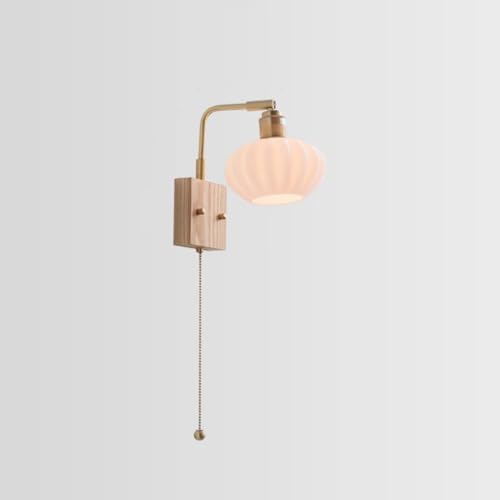 BBioss Japanische Glaswandleuchte, Innenlampen aus Messing mit verstellbarer Montage, Nachttischlampe für Schlafzimmer im nordischen Stil, Illum Leuchten von BBioss