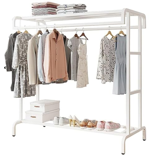BBioss Kleiderbügel mit doppeltem Sinn für Bekleidungsgeschäfte, Schlafzimmer, offene Schränke, Umkleider, Flure, multifunktionales Design (C 150 x 50 x 150 cm) von BBioss