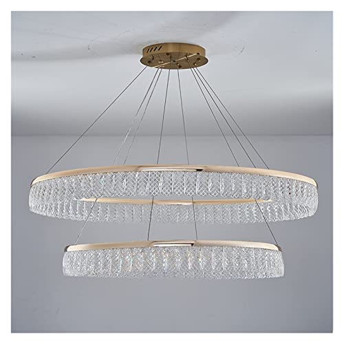 BBioss Kristall-Kronleuchter minimalistischen Kreis führte Wohnzimmerlampe Restaurant Netz roten Stil von BBioss