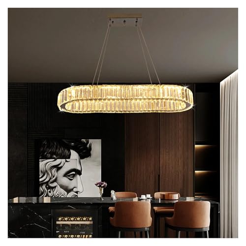 BBioss Kristall Oval Design Led Kronleuchter Moderne Große Hängende Lampen für Wohnzimmer Schlafzimmer Decke Luster, Kronleuchter/Warmweiß/70Cm BBioss Kristall Oval Design Led Kronleuchter Moderne Große Hängende Lampen für Wohnzimmer Schlafzimmer Decke Luster, Kronleuchter/Warmweiß/70Cm von BBioss