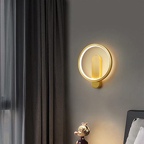 BBioss Luxuriöse Wandleuchte komplett aus Kupfer, LED-Beleuchtung, runde Montage, dimmbar, Halterung aus gebürstetem Messing, 11 W, Innendekoration, für Badezimmer BBioss Luxuriöse Wandleuchte komplett aus Kupfer, LED-Beleuchtung, runde Montage, dimmbar, Halterung aus gebürstetem Messing, 11 W, Innendekoration, für Badezimmer von BBioss