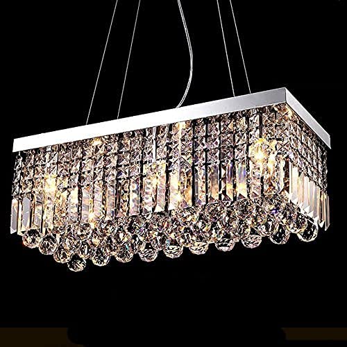 BBioss Moderne Regentropfen Rechteckige K9 Kristall Kronleuchter, Wohnzimmer Schlafzimmer oder Leder L60Cmx B25Cmx H18Cm, 100 * 25 18cm BBioss Moderne Regentropfen Rechteckige K9 Kristall Kronleuchter, Wohnzimmer Schlafzimmer oder Leder L60Cmx B25Cmx H18Cm, 100 * 25 18cm von BBioss