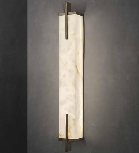BBioss Moderne Wandleuchte mit schwarzem Sockel, langer Messingrohr, rostfreie Halterung für Wohnzimmer von BBioss