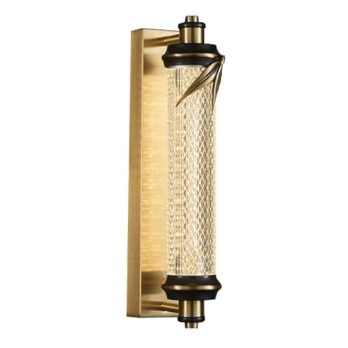 BBioss Moderne chinesische LED-Wandleuchte, 10 W, Messinglampe mit Acryl-Schirm, 13,5 cm, Nachttischlampe für Schlafzimmer und Wohnzimmer, 3 Temperaturen von BBioss