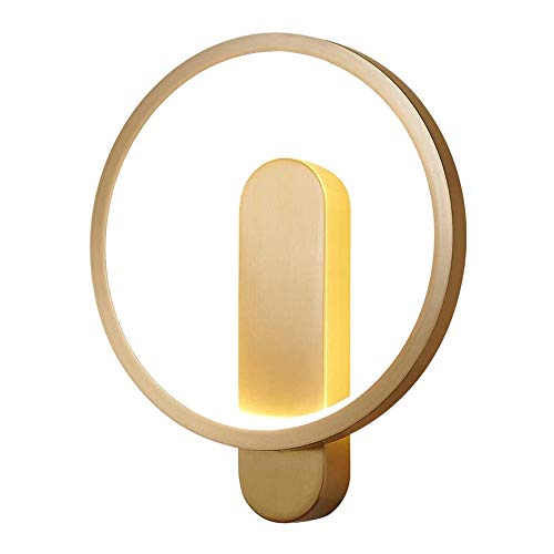 BBioss Moderne und einfache Wandleuchte, dimmbar, 11 W, mit Halterung aus gebürstetem Messing und LED-Halterung, Beleuchtungszubehör, kreatives Design, Innendekoration, Wandleuchte von BBioss