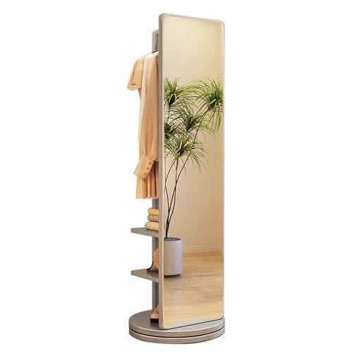 BBioss Moderner Kleiderständer mit Ganzkörperspiegel, drehbar, 2-in-1, für Wohnzimmer, Schlafzimmer, platzsparendes Design, eleganter Ständer. von BBioss