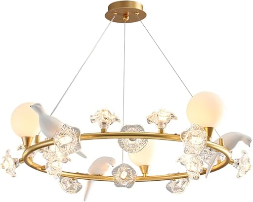 BBioss Moderner Kronleuchter aus gebürstetem Messing in Vogelform: Verstellbare Hängelampe mit Kristalldetails für Küche und Esszimmer, 68 x 16 cm BBioss Moderner Kronleuchter aus gebürstetem Messing in Vogelform: Verstellbare Hängelampe mit Kristalldetails für Küche und Esszimmer, 68 x 16 cm von BBioss
