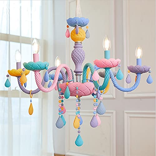 BBioss Moderner Kronleuchter mit LED, für Kinderzimmer, aus Glas und Metall, ideal für Innendekoration (Lampenschirm: 8 Lichter, 63 x 60 cm) (5,5 x 5,9 x 60 cm) von BBioss
