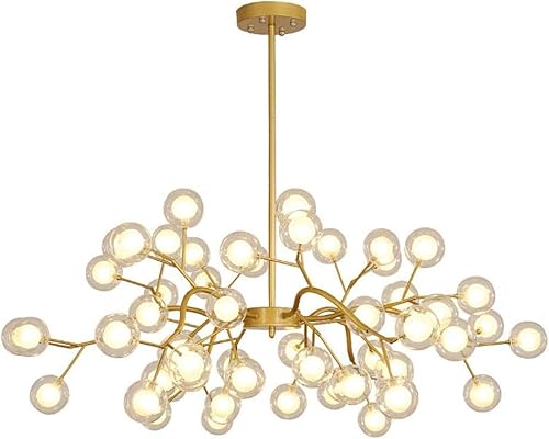 BBioss Pendelleuchte, moderner Kronleuchter aus Glas mit 54 Lichtern, zeitgenössische Gold-Deckenleuchte für Küchen. BBioss Pendelleuchte, moderner Kronleuchter aus Glas mit 54 Lichtern, zeitgenössische Gold-Deckenleuchte für Küchen. von BBioss