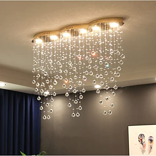 BBioss Raindrop Hängelampe, 99 cm (39 Zoll), für Esszimmer, Unterputz-Deckenleuchte aus K9-Kristallglas, kreative Hängelampe für Kücheninsel. von BBioss