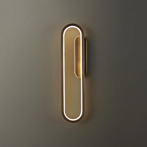 BBioss Schlafzimmer Wandleuchten, dimmbare LED-Leuchten in drei Farben, moderne Wandleuchten aus gebürstetem Messing, minimalistische Leuchte für das Wohnzimmer oder das Kinderbett von BBioss