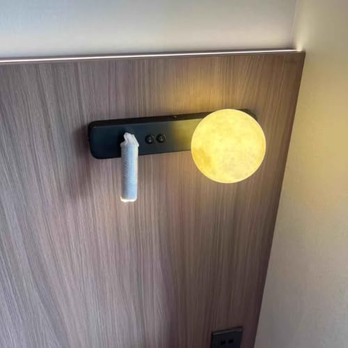 BBioss Verstellbare Wandleuchte aus Marmor im nordischen Stil, Innenleuchte aus Alabaster, 30 cm, ideal für Nachttisch, Wohnzimmer, Flur oder Esszimmer von BBioss