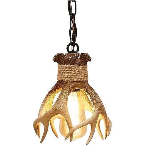 BBioss Vintage Pendelleuchte Kreative Pendelleuchte Rustikale Geweih Dekorative Pendelleuchten für Kücheninsel Decke Kronleuchter Leuchte Esszimmer Flur mit Einstellbarem Ch von BBioss