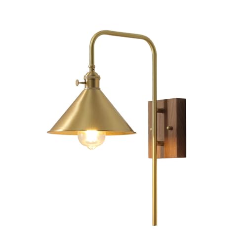 BBioss Vintage Wandleuchte aus gebürstetem Messing, Wohnzimmerlampen, Flurbeleuchtung, Nachttisch- und Treppenleuchten im japanischen Stil für Schlafzimmer BBioss Vintage Wandleuchte aus gebürstetem Messing, Wohnzimmerlampen, Flurbeleuchtung, Nachttisch- und Treppenleuchten im japanischen Stil für Schlafzimmer von BBioss