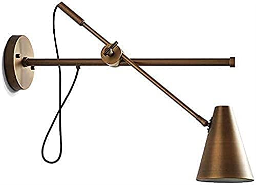BBioss Wandlampe aus Messing, verstellbare Montageleuchte, Beleuchtung zum Lesen von Büchern im Schlafzimmer von BBioss