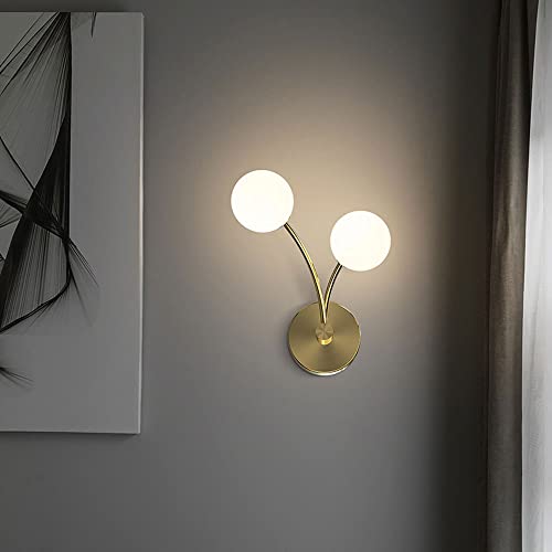 BBioss Wandleuchte 2 Lichter G9 mit Glasschirm, mit Kupfersockel für den Innenbereich, ideal für Wohnzimmer, Schlafzimmer, Nachttisch, Flur und Zuhause. BBioss Wandleuchte 2 Lichter G9 mit Glasschirm, mit Kupfersockel für den Innenbereich, ideal für Wohnzimmer, Schlafzimmer, Nachttisch, Flur und Zuhause. von BBioss