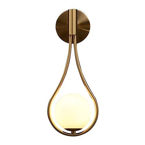 BBioss Wandleuchte aus Glas, Kugel, Stil Mitte des Jahrhunderts, aus gebürstetem Messing, Hängeleuchte, ideal für Wohnzimmer, Schlafzimmer, Nachttisch oder eine schöne Landschaft BBioss Wandleuchte aus Glas, Kugel, Stil Mitte des Jahrhunderts, aus gebürstetem Messing, Hängeleuchte, ideal für Wohnzimmer, Schlafzimmer, Nachttisch oder eine schöne Landschaft von BBioss
