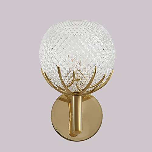 BBioss Wandleuchte aus Glas mit Design, Schminktischlampe aus Kupfer, moderne Spiegelleuchte aus Messing, G9-Beleuchtung für Schlafzimmer, Nachttisch, Wohnzimmer BBioss Wandleuchte aus Glas mit Design, Schminktischlampe aus Kupfer, moderne Spiegelleuchte aus Messing, G9-Beleuchtung für Schlafzimmer, Nachttisch, Wohnzimmer von BBioss