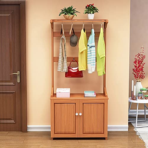 Exquisite Kleiderstange, Schuhbank, Garderobenständer, Kleiderbügel, Sitzbank, 4-in-1, mit Ablageflächen oben und Aufbewahrung, großer Eingangsbereich, 10 Ho von BBioss