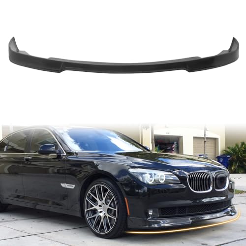 Frontspoilerlippe, kompatibel mit 2009–2012 BMW F01 F02 7er-Reihe (nur Nicht-M-Sport-Modell), PU-Schwarz-VRS-Stil-Zusatzsplitter-Luftdamm-Kinnschutz von BBioss
