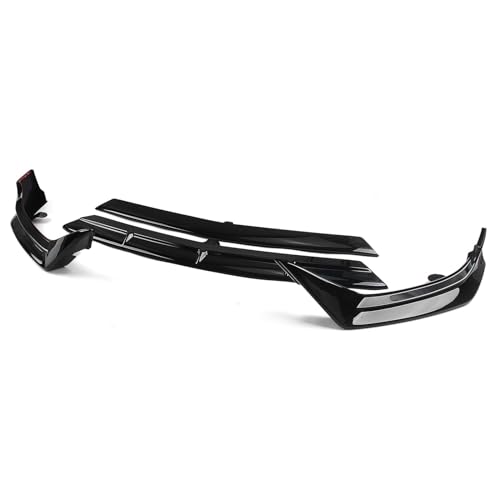Glänzend schwarze Frontstoßstange Spoilerlippe + untere Seitensplitterabdeckung, passend für Mercedes-Benz C-Klasse W206 Sport 2022-2023 C300 (Schwarz) von BBioss