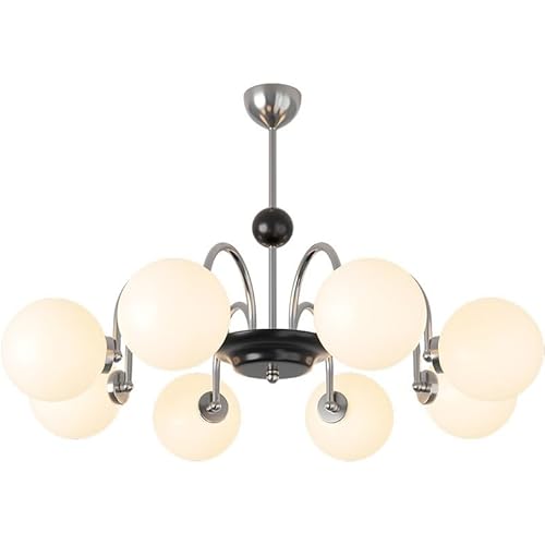 Glas pendelleuchte Französisch wohnzimmer kronleuchter E27*8 Home Restaurant Europäischen stil schlafzimmer leuchte silber von BBioss