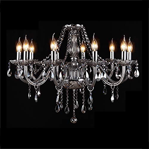 Luxus Kristall Kronleuchter Kerzenbeleuchtung Pendelleuchte für Esszimmer Wohnzimmer Küche Schlafzimmer Flur Eingang Gold Moderne E14 Deckenleuchte (10 Köpfe) Made in China. von BBioss