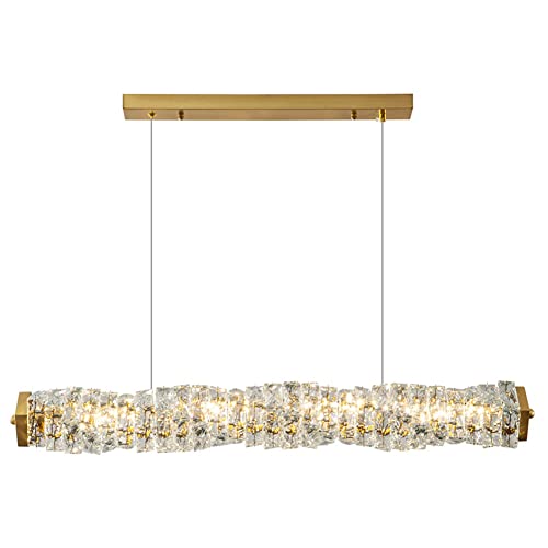 Moderne Dimmbare LED Kristall Kronleuchter für Küche Esszimmer Modern Rechteckiges Design mit funkelnden Kristallen Elegante Deckenleuchte für Wohnzimmer Flur über 120 Moderne Dimmbare LED Kristall Kronleuchter für Küche Esszimmer Modern Rechteckiges Design mit funkelnden Kristallen Elegante Deckenleuchte für Wohnzimmer Flur über 120 von BBioss