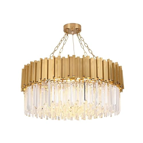 Moderne Gold Luxus Kristall Kronleuchter Wohnzimmer Runde Edelstahl E14 Pendelleuchte Kristall Leuchten Einfache Restaurantbeleuchtung Moderne Gold Luxus Kristall Kronleuchter Wohnzimmer Runde Edelstahl E14 Pendelleuchte Kristall Leuchten Einfache Restaurantbeleuchtung von BBioss
