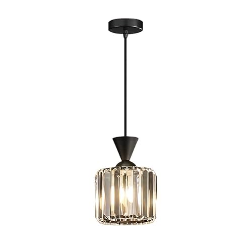 Moderne Kristall Kronleuchter Deckenleuchte, Schwarz Deckenleuchte, E27 Kronleuchter Lampenschirm für Wohnzimmer, Schlafzimmer, Badezimmer, Lounge, Flur von BBioss