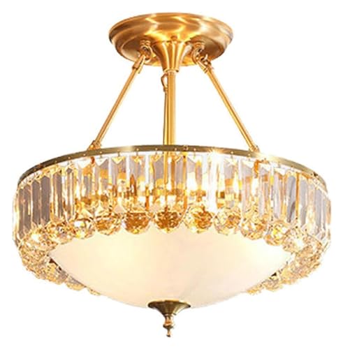 Moderne Luxus Kristall Kronleuchter Wohnzimmer Schlafzimmer Flur Runde K9 Pendelleuchte Metall Eisen Glas Halbdeckenleuchte von BBioss