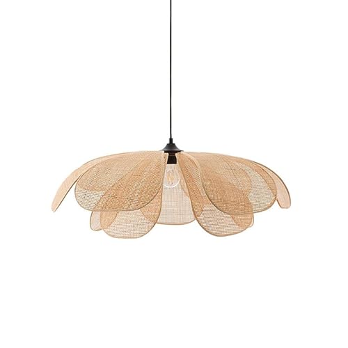 Rattan kronleuchter Japanischen wohnzimmer esszimmer schlafzimmer nachttischlampe vintage bambus blütenblätter led beleuchtung homestay Zen teelicht von BBioss