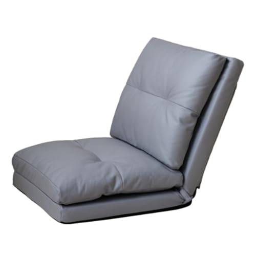 Sitzsack Sofa Bodensofa Lazy Sofa, verstellbares Bodensofa, faltbares Schlafbett mit 6-Positionen-Rückenlehne, umwandelbare Futon-Couch, Lounge-Relaxsessel für das Wohnzimmer, grau von BBioss