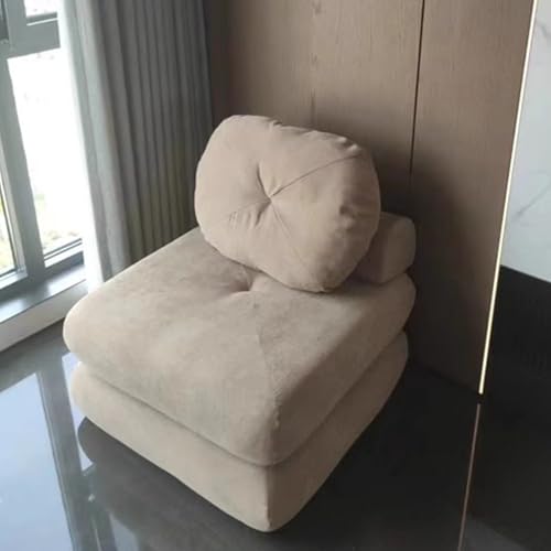Sitzsack Sofa Bodensofa Lazy Sofa Bodencouch Bett Klappbett Umwandelbares Indoor Chaiselongue Bodenstuhl Mit Kissen Futon Schwammfüllung Für Schlafzimmer Wohnzimmer Wohnheim Khaki 100CM von BBioss